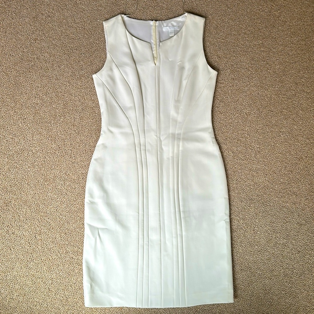 Boss by Hugo Boss white seamed dress